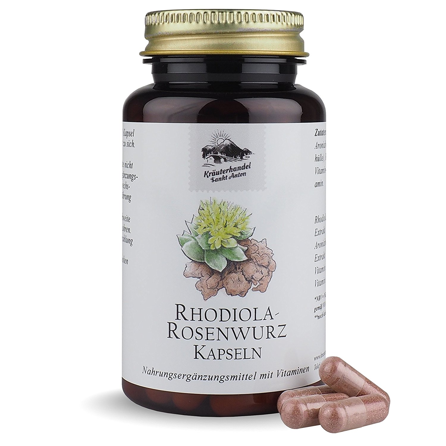 Produktbild von KRÄUTERHANDEL SANKT ANTON - Rhodiola-Rosenwurz 120 Kapseln Für 4 Monate