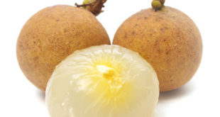 Longan Frucht auf weissem Hintergrund