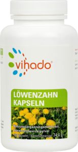 Löwenzahnwurzel-Kapseln in Dose