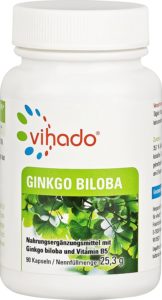 Ginkgo Biloba Kapseln in Packung