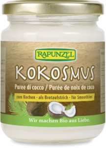 Bio Kokosmus Rapunzel auf weissem Grund